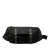 Prada AB Prada Black Nylon Fabric Saffiano Trimmed Impuntu Tessuto and Fur Double Buckle Belt Bag Italy