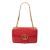 Gucci B Gucci Red Calf Leather Large GG Marmont Matelasse Shoulder Bag Italy