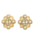 Chanel AB Chanel Gold Gold Plated Metal CC Resin and Faux Pearl Push Back Earrings France