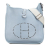 Hermès AB Hermès Blue Light Blue Calf Leather Clemence Evelyne III 33 France