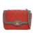 Chanel AB Chanel Red with Gray Lambskin Leather Leather Mini Quilted Lambskin Two Tone Day Flap Italy