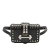 Prada B Prada Black Calf Leather Studded City and Saffiano Cahier Belt Bag Italy