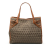 Fendi B Fendi Brown Light Brown Canvas Fabric Zucchino Tote Italy