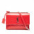 Saint Laurent AB Saint Laurent Red Calf Leather Medium Croc Embossed Monogram Sunset Bag Italy