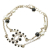 Chanel B Chanel Gold with Black Gold Plated Metal CC Faux Pearl Rhinestones Bracelet France