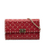 Valentino AB Valentino Red Calf Leather Rockstud Spike Wallet on Chain Italy