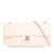 Chanel B Chanel White Caviar Leather Leather Classic Caviar East West Single Flap France