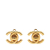 Chanel B Chanel Gold Gold Plated Metal CC Turn Lock Clip on Earrings France