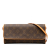 Louis Vuitton B Louis Vuitton Brown Monogram Canvas Fabric Monogram Pochette Twin GM France