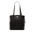 Prada B Prada Black Nylon Fabric Vitello Trimmed Tessuto Pockets Tote Italy