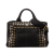 Prada B Prada Black Canvas Fabric Canapa Bijoux Satchel Italy