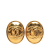 Chanel B Chanel Gold Gold Plated Metal CC Oval Clip On Earrings France