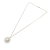 Chanel AB Chanel Gold with White Pearl Gold Plated Metal CC Faux Pearl Lace Pendant Necklace Italy