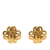 Chanel B Chanel Gold Gold Plated Metal CC Flower Clip On Earrings France