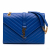 Saint Laurent Envelope Medium Lambskin Leather Embossed Shoulder Bag Blue