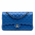 Chanel Classic Double Flap Medium Caviar Leather Matelassè Shoulder Bag Blue