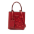 Prada B Prada Red Saffiano Leather Small Embellished Cuir Panier Satchel Italy