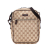 Gucci B Gucci Brown Beige Canvas Fabric GG Crossbody Italy