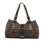 Fendi B Fendi Brown Dark Brown Canvas Fabric Zucchino Shoulder Bag Italy