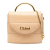 Chloé B Chloé Brown Beige Calf Leather Lizard Embossed Aby Lock Satchel Italy