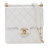 Chanel AB Chanel White Lambskin Leather Leather Small Quilted Lambskin Chic Pearls Flap Italy