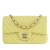Chanel Yellow Lambskin Leather Leather Mini Rectangular Classic Chevron Lambskin Single Flap France