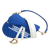 Christian Dior AB Dior Blue Calf Leather Perforated Oblique Embossed skin Saddle Bag Italy