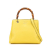Gucci B Gucci Yellow Calf Leather Small skin Bamboo Shopper Satchel Italy