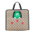 Gucci AB Gucci Brown Beige Coated Canvas Fabric Childrens GG Supreme Cat Tote Italy