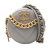 Chanel AB Chanel Gray Lambskin Leather Leather Lambskin 19 Round Clutch with Chain Italy