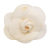 Chanel B Chanel White Ivory Canvas Fabric Camellia Brooch France