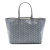 Goyard B Goyard Gray Light Gray Coated Canvas Fabric Goyardine Saint Louis PM France