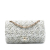 Chanel AB Chanel White Tweed Fabric Medium Classic Double Flap France