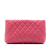 Chanel B Chanel Pink Lambskin Leather Leather Quilted Lambskin Kiss Lock Clutch France