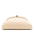 Chanel B Chanel Brown Light Beige Lambskin Leather Leather Quilted Lambskin Timeless Kisslock Clutch Italy