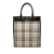 Burberry B Burberry Brown Beige Canvas Fabric House Check Tote Italy