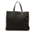Fendi B Fendi Black Canvas Fabric Zucchino Tote Italy