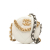 Chanel AB Chanel White Lambskin Leather Leather Lambskin 19 Round Clutch with Chain Italy