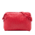 Bottega Veneta B Bottega Veneta Red Nappa Leather Leather Nappa Intrecciato Nodini Crossbody Italy