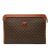 Celine B Celine Brown Coated Canvas Fabric Macadam Clutch Italy