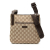 Gucci AB Gucci Brown Beige Canvas Fabric GG Crossbody Italy