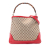 Gucci AB Gucci Brown Beige Canvas Fabric GG Bamboo Diana Satchel Italy