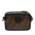 Fendi AB Fendi Brown Coated Canvas Fabric Glazed Vitello Century FF 1974 Camera Bag Italy