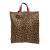 Fendi AB Fendi Brown Canvas Fabric Leopard Print Tote Italy