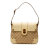Gucci B Gucci Brown Beige Canvas Fabric GG Turnlock Shoulder Bag Italy
