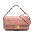 Fendi B Fendi Pink Salmon Calf Leather Medium Embossed FF Baguette Satchel Italy