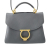 Ferragamo B Ferragamo Gray Calf Leather skin Gancini Margot Top Handle Bag Italy