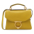 Ferragamo B Ferragamo Yellow Calf Leather skin Gancini Margot Top Handle Bag Italy