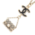 Chanel B Chanel Gold with Black Gold Plated Metal CC Enamel Flap Bag Pendant Necklace France