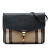 Burberry B Burberry Black Calf Leather Small and House Check Canvas Derby Macken Crossbody Italy